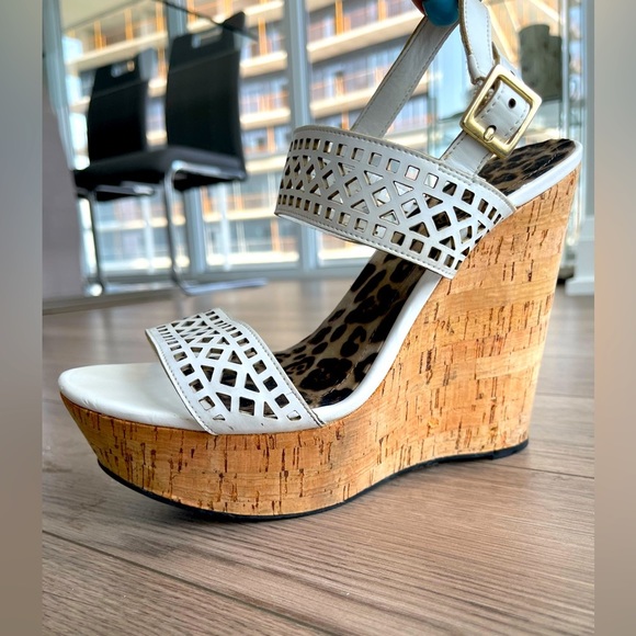 Jessica Simpson Shoes - JESSICA SIMPSON Laser Cut Wedge Sandals